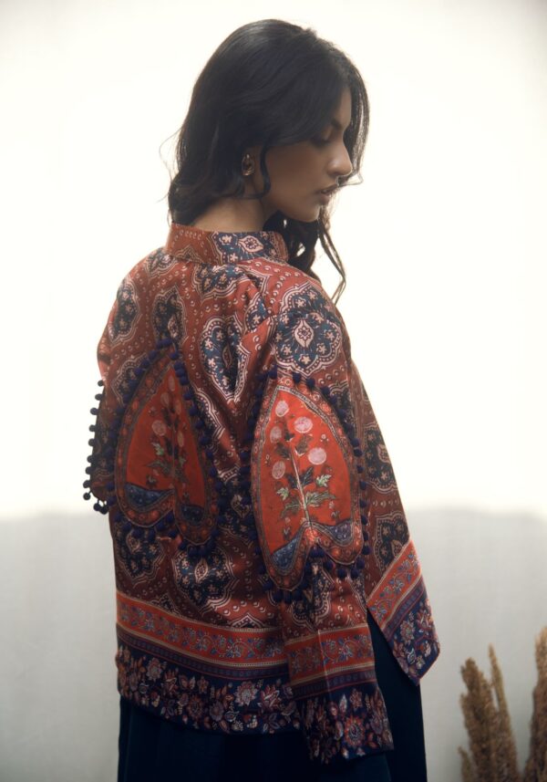 Ajrak print Jacket