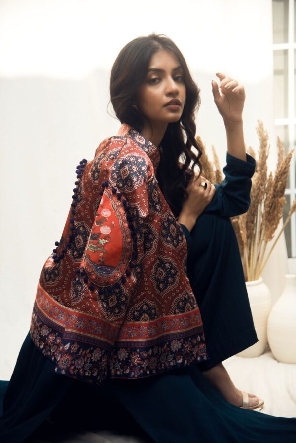 Ajrak print Jacket - Image 2